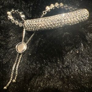 Joan Boyce bolo adjustable crystal rhinestone bracelet